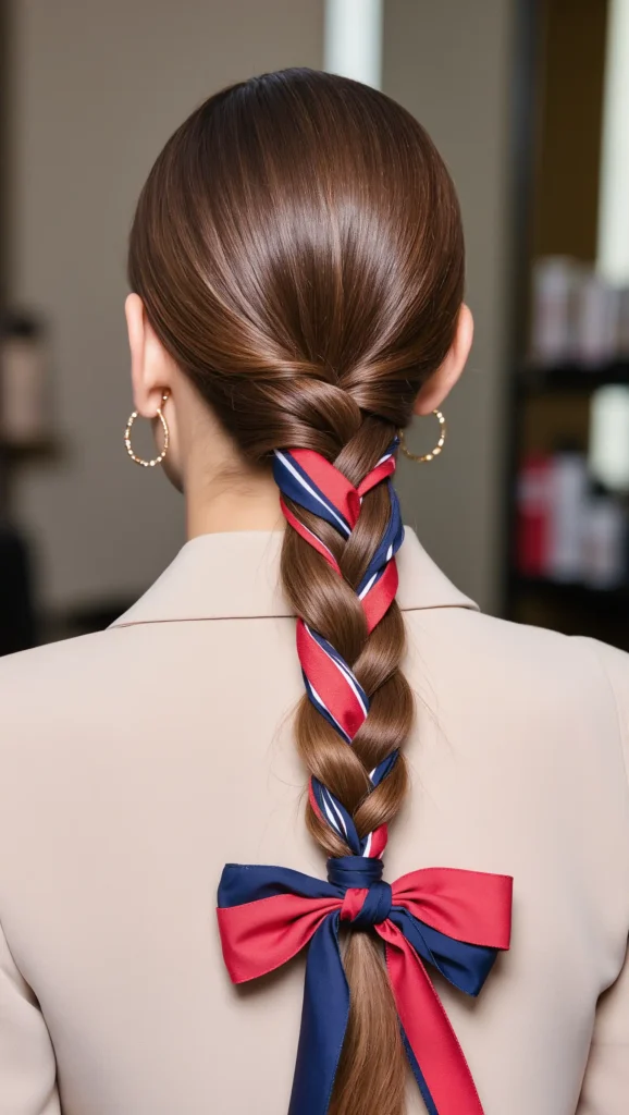 25 Bandana Summer Hairstyles for 2026 That Are Cute, Easy & Trendy 18 French Braid With Bandana Ribbon
