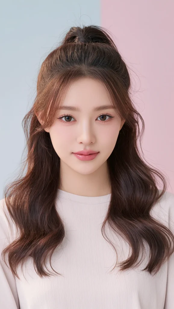 Half-Up Korean Hairstyle