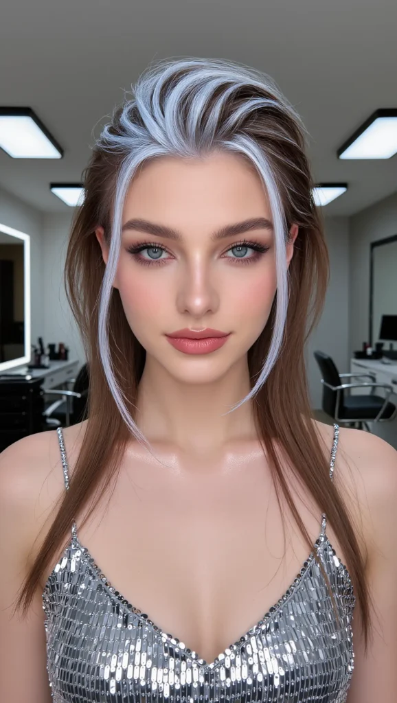 Icy Highlights on Brunette