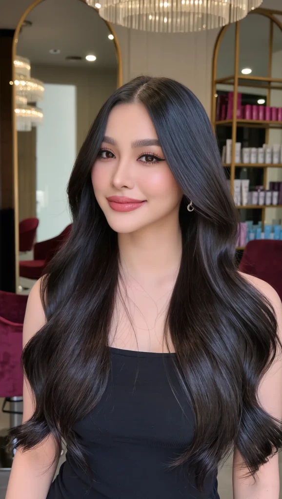 26 Most Flattering Hair Colors for 2026 That Instantly Elevate Your Look 19 Jet Black Gloss