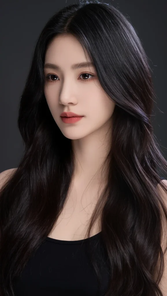 Long Black Glossy Hair