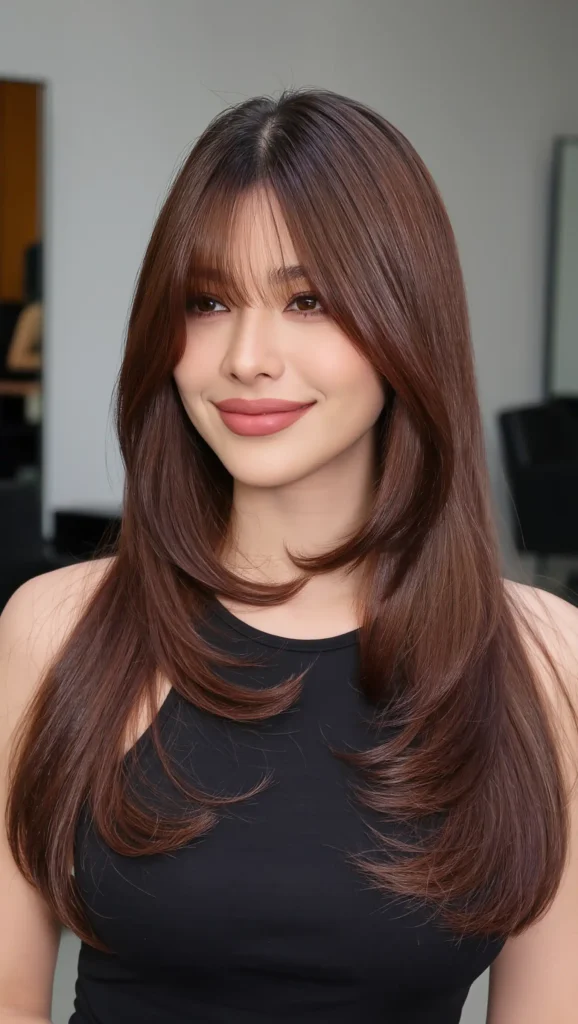24 Summer Trending Haircuts for 2026 That Are Stylish, Fresh & Totally Viral 22 Long Shag with Curtain Bangs