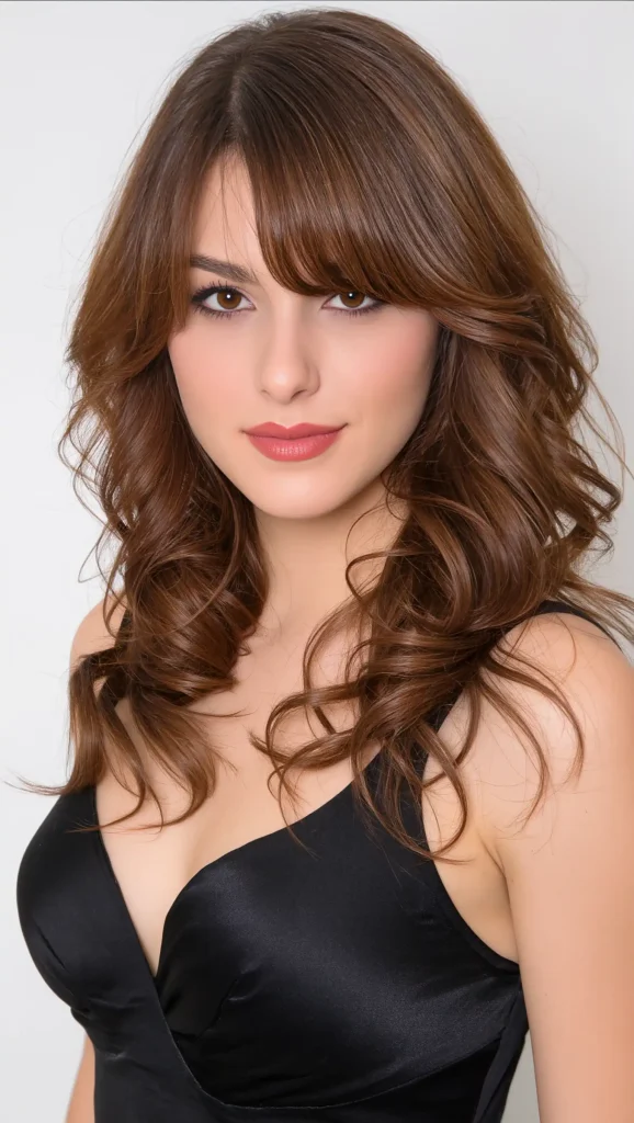 24 Summer Curtain Bangs Haircuts for 2026 That Are Soft, Stylish & Totally Trending 21 Loose Curls with Curtain Bangs