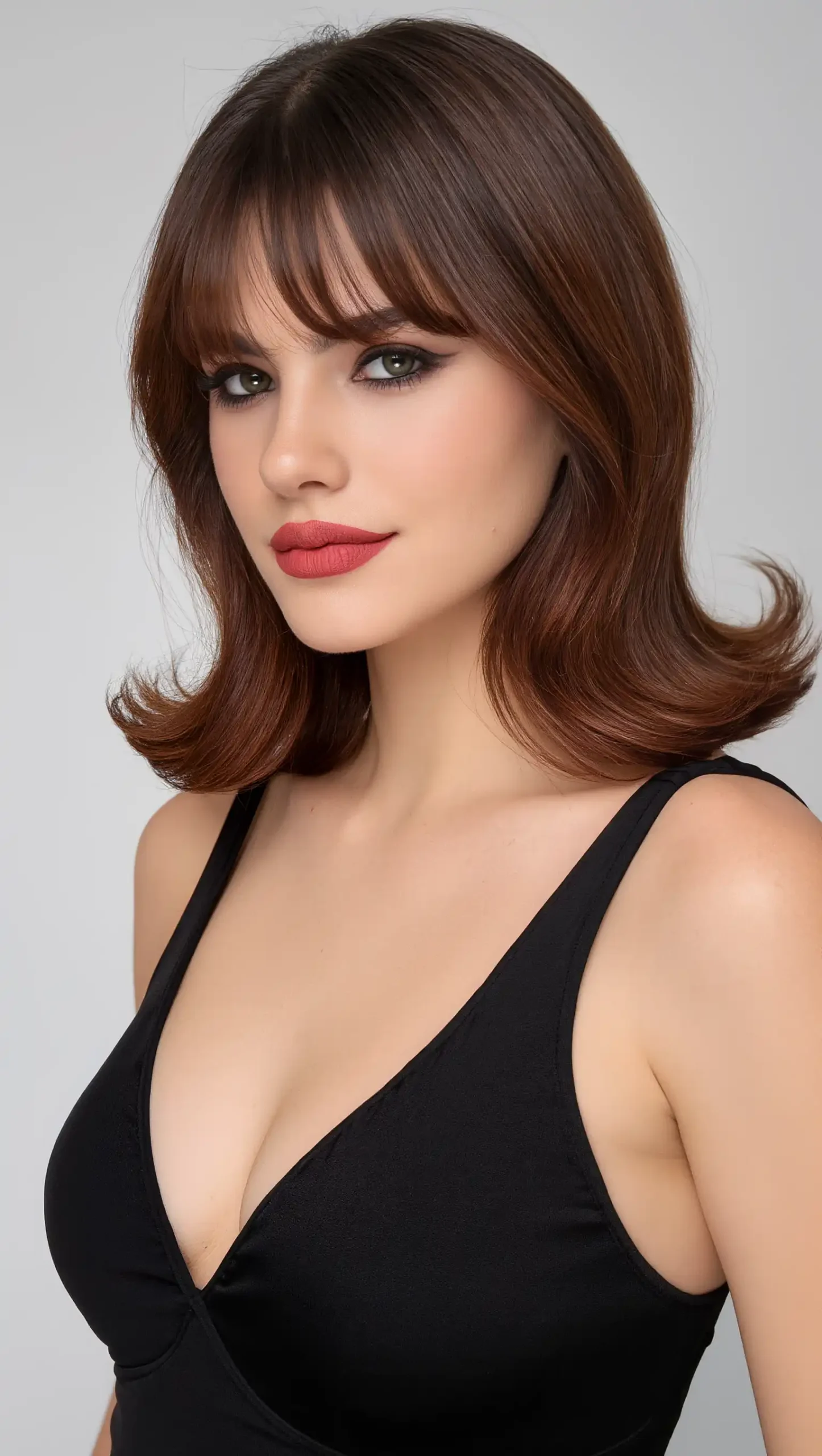 24 Summer Curtain Bangs Haircuts for 2026 That Are Soft, Stylish & Totally Trending 1 Retro Flipped Layers with Curtain Bangs