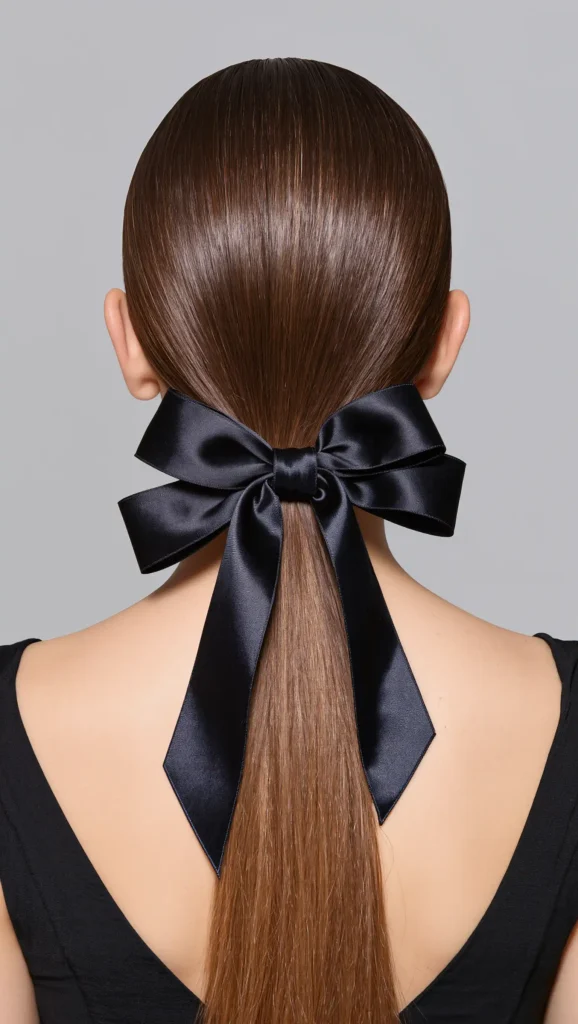 Ribbon Ponytail Hairstyle