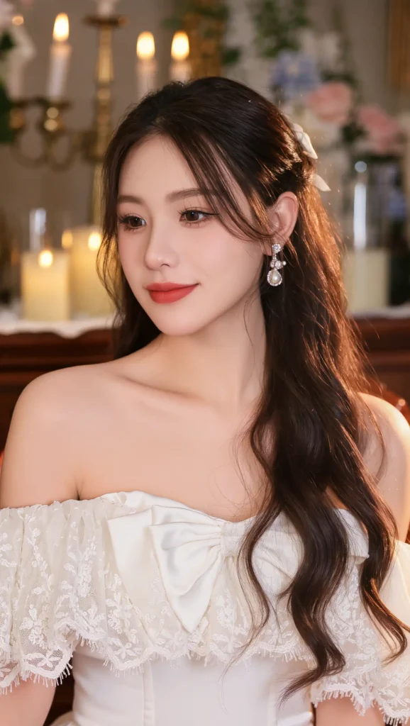 Romantic Side Swept Curls
