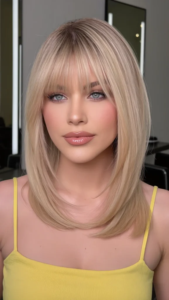 Shag Haircut with Curtain Fringe