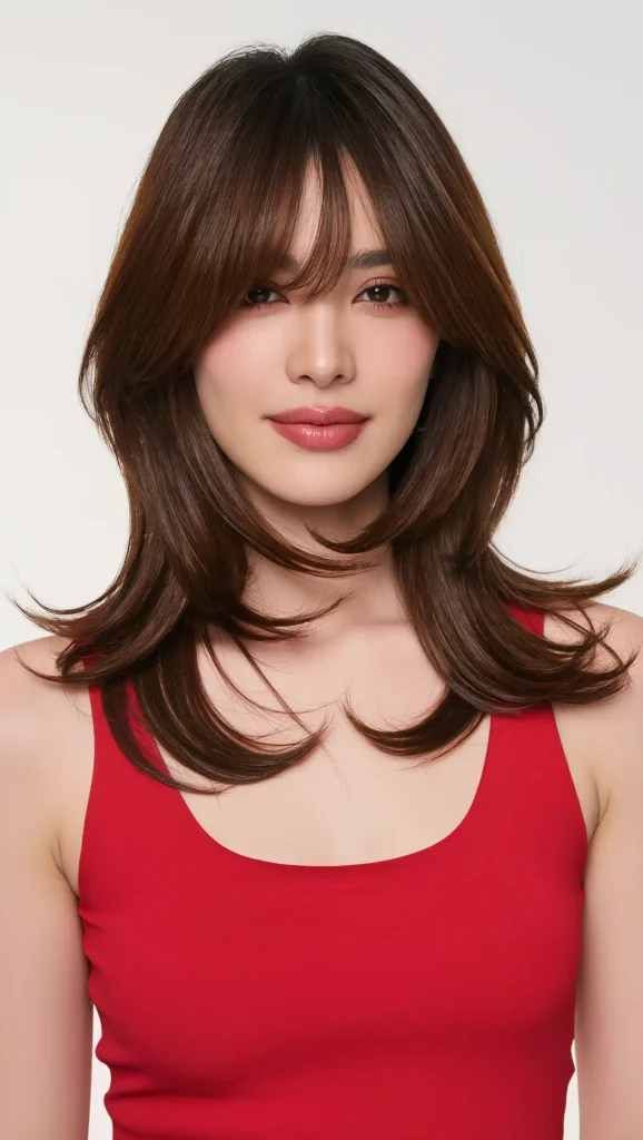 24 Summer Curtain Bangs Haircuts for 2026 That Are Soft, Stylish & Totally Trending 5 Shoulder-Length Lob with Curtain Bangs