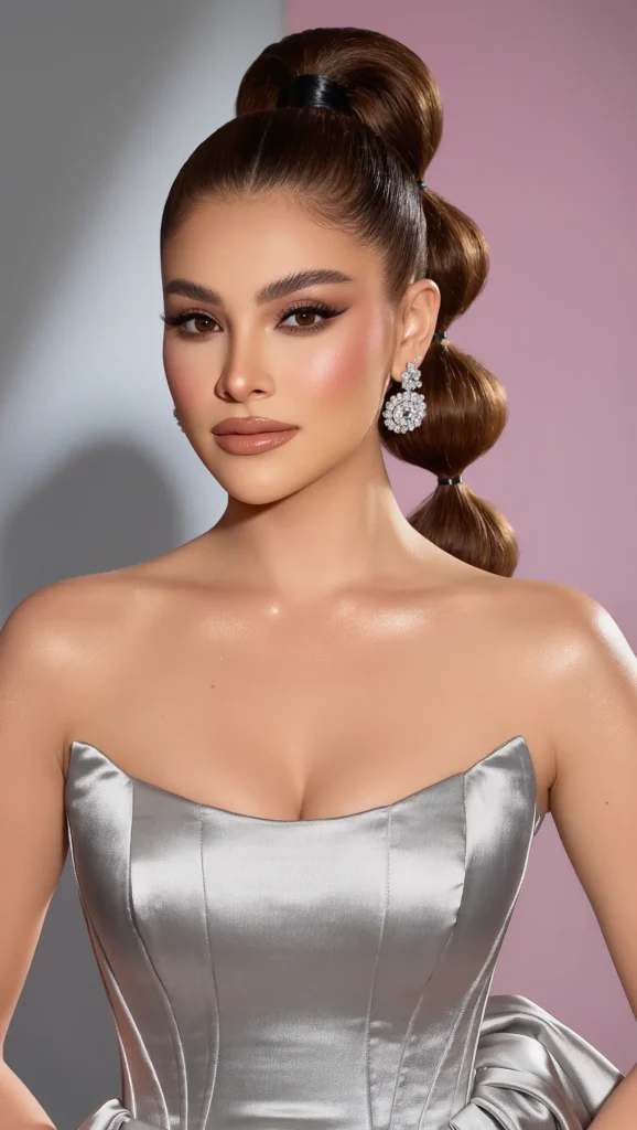 24 Summer Prom Hairstyles for 2026 That Are Glamorous, Trendy & Heat-Proof 8 Bubble Ponytail Glam