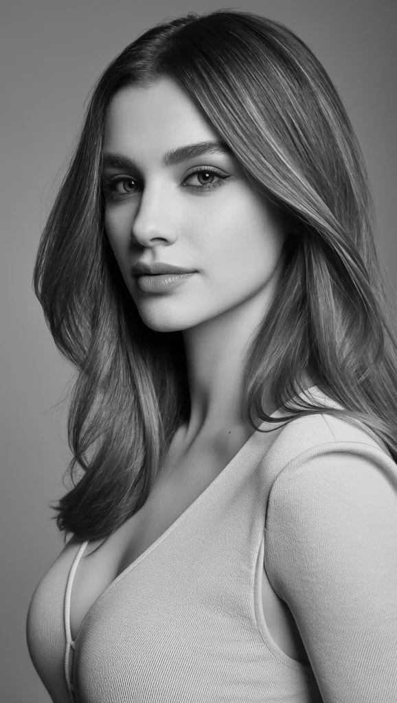 Sleek Straight Medium Hair