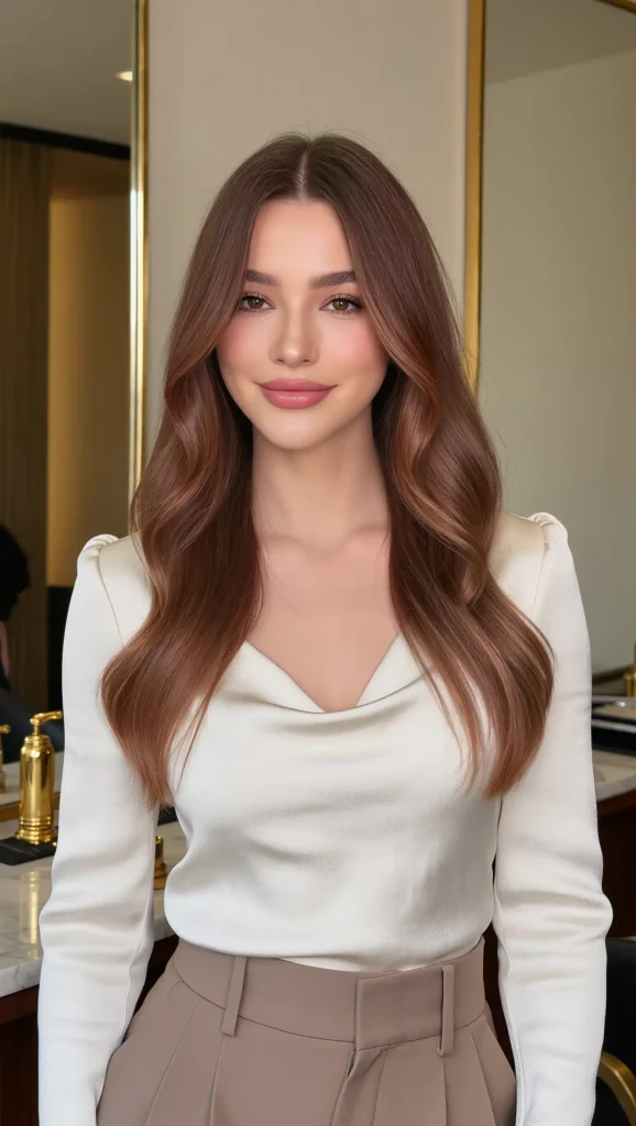 25 Natural Summer Hair Colors for 2026 That Look Effortlessly Sun-Kissed 6 Warm Chestnut Brown