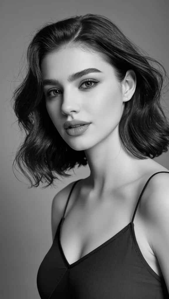 Wavy Lob with Side Part