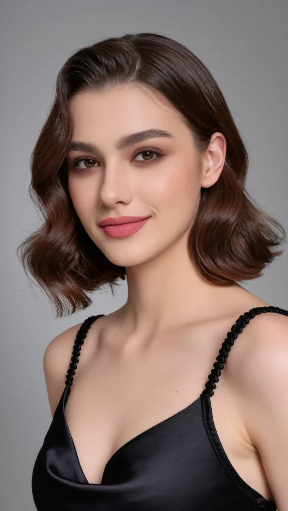 Wavy Lob with Side Part