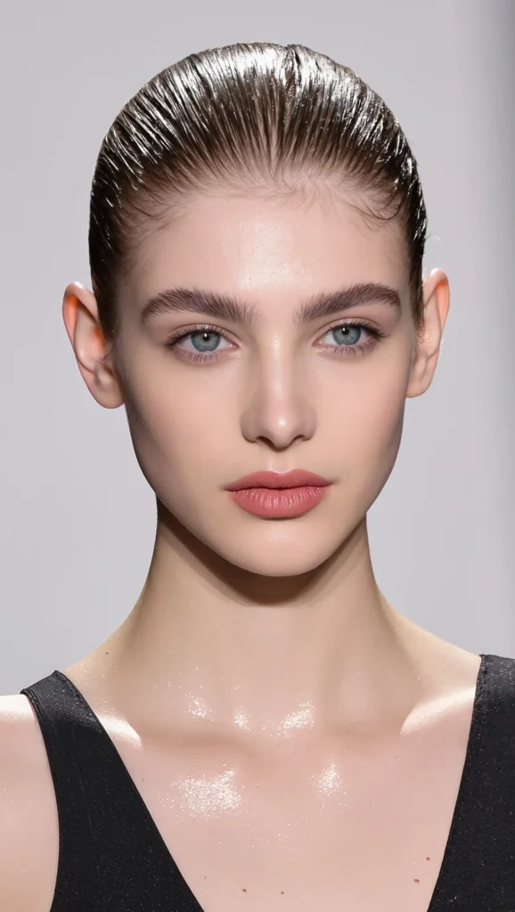 24 Summer Prom Hairstyles for 2026 That Are Glamorous, Trendy & Heat-Proof 24 Wet-Look Slicked Bun