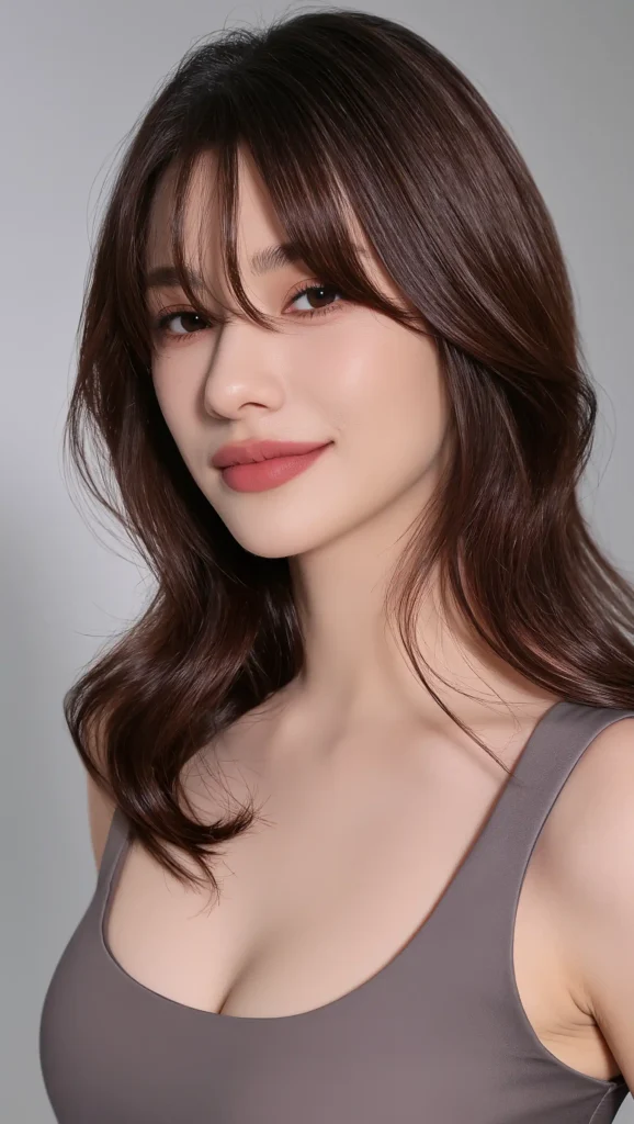 Wispy Bangs with Medium Hair