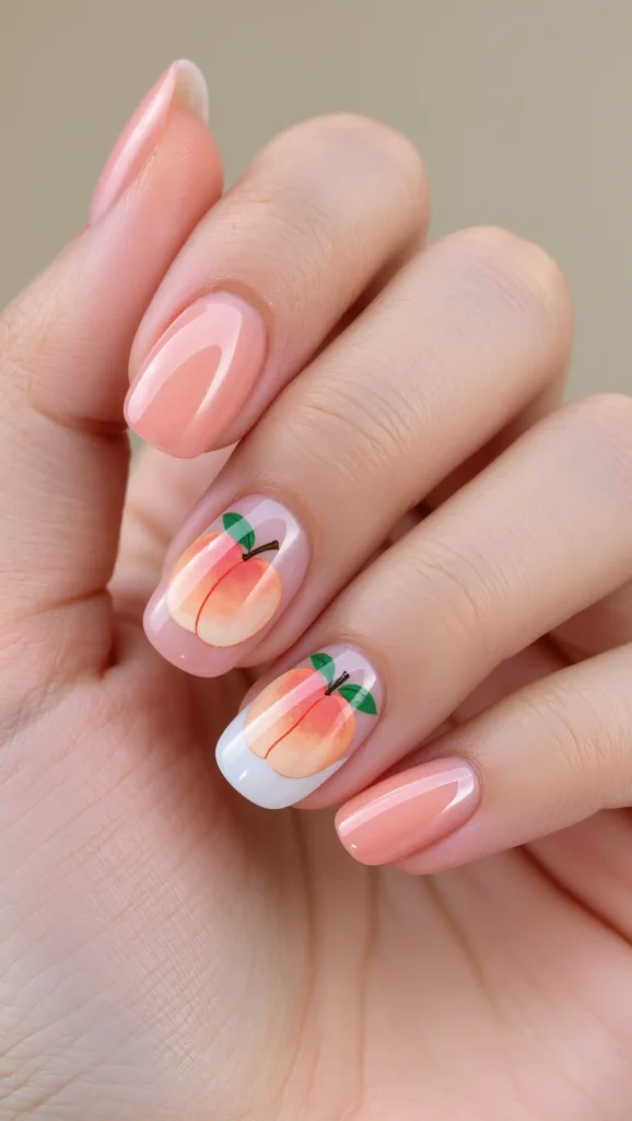 Peachy Summer Nails