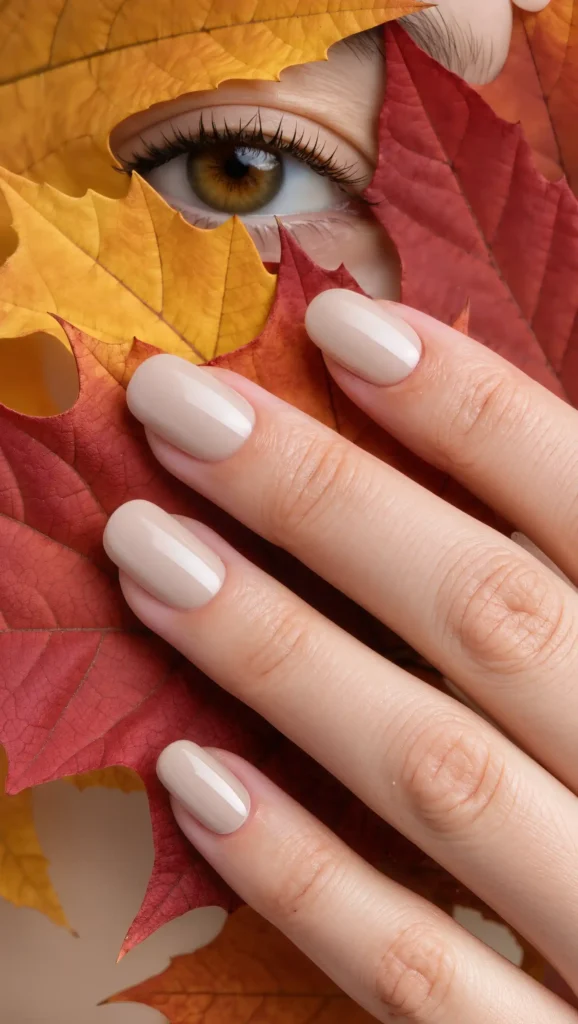 25 Neutral Fall Nails Ideas 2026: Minimalist Manicures That Go With Every Autumn Outfit 2 Almond Butter Gloss Nails