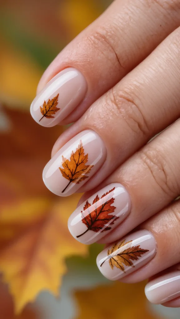 25 Leaf Nail Art Ideas 2026: Nature-Inspired Designs That Are Anything but Basic 11 Autumn Birch Leaf Art