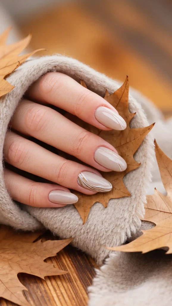 25 Neutral Fall Nails Ideas 2026: Minimalist Manicures That Go With Every Autumn Outfit 19 Barely There Marble