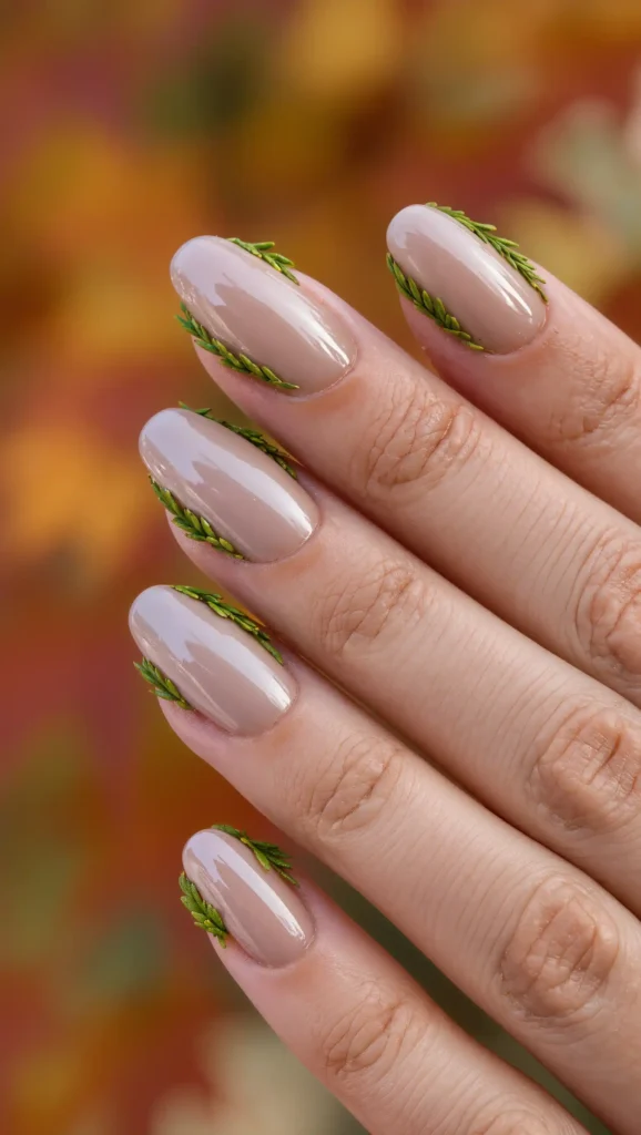 25 Leaf Nail Art Ideas 2026: Nature-Inspired Designs That Are Anything but Basic 14 Botanical Frame Nails