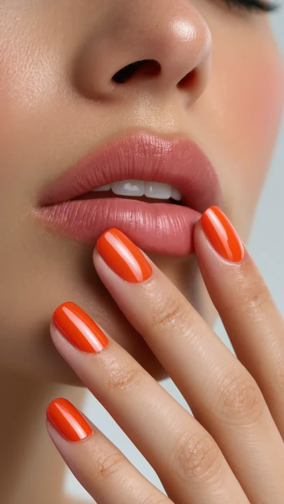 Bright Orange Nails