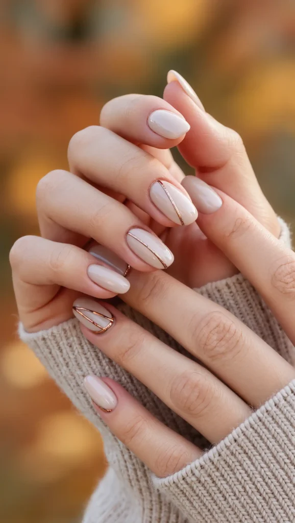 24 Fall Sweater Nail Designs 2026: Chic Manicures Inspired by Your Favorite Knits 25 Bronze Thread Sweater Nails