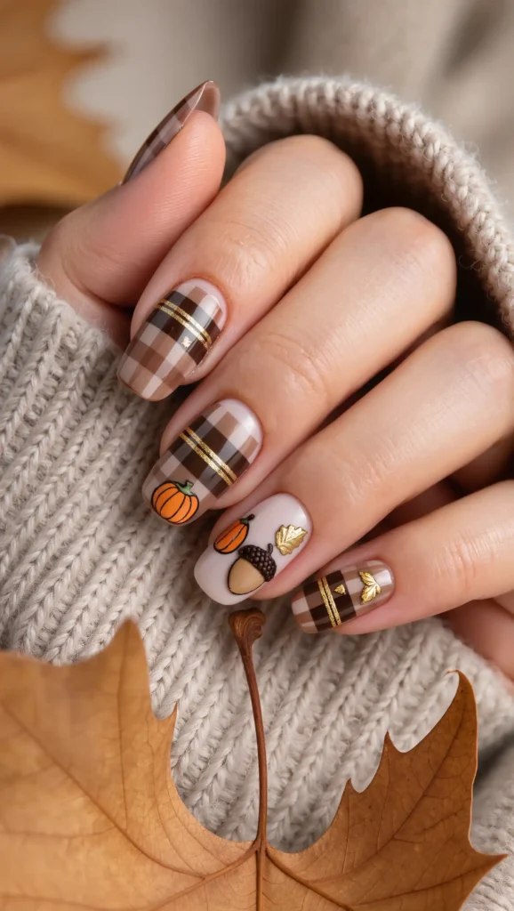 Brown Plaid Accents