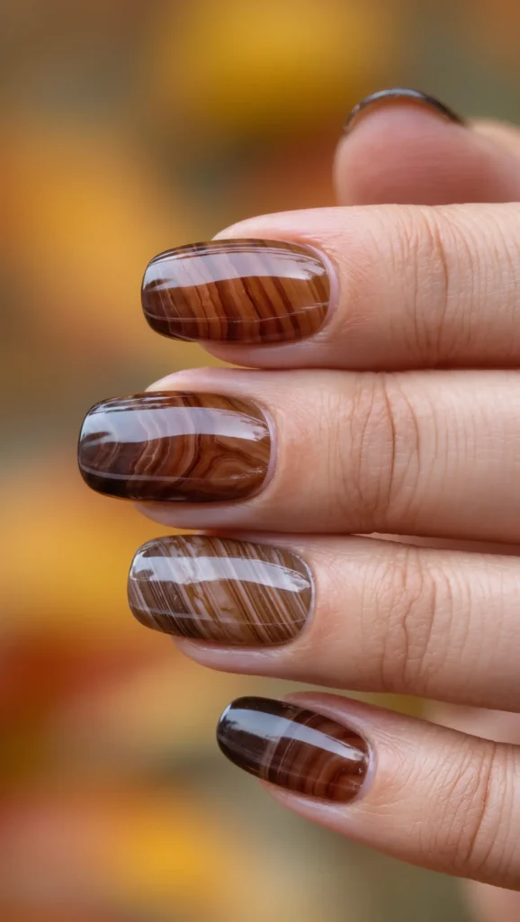 Brown Quartz Nails