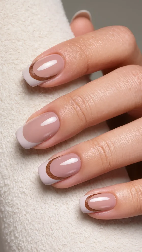Brown Sugar Crescent Nails