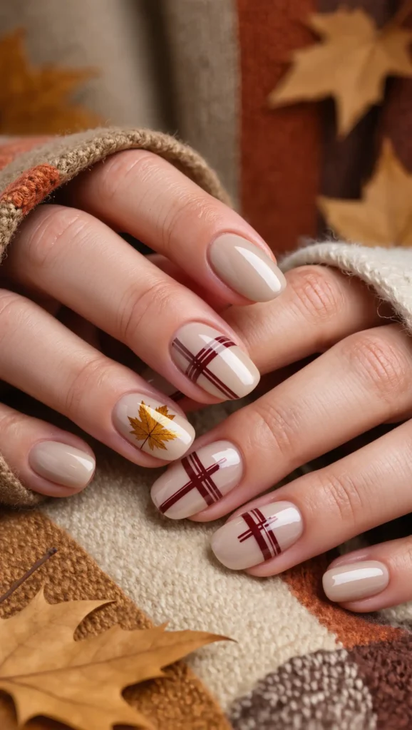 Burgundy Plaid Details