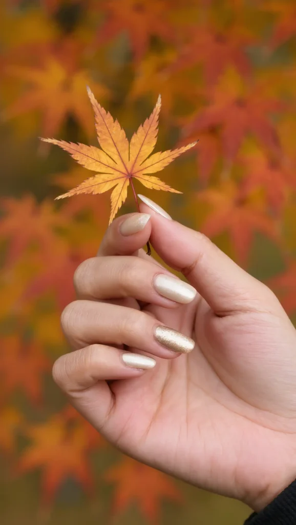 25 Neutral Fall Nails Ideas 2026: Minimalist Manicures That Go With Every Autumn Outfit 20 Champagne Dust Nails