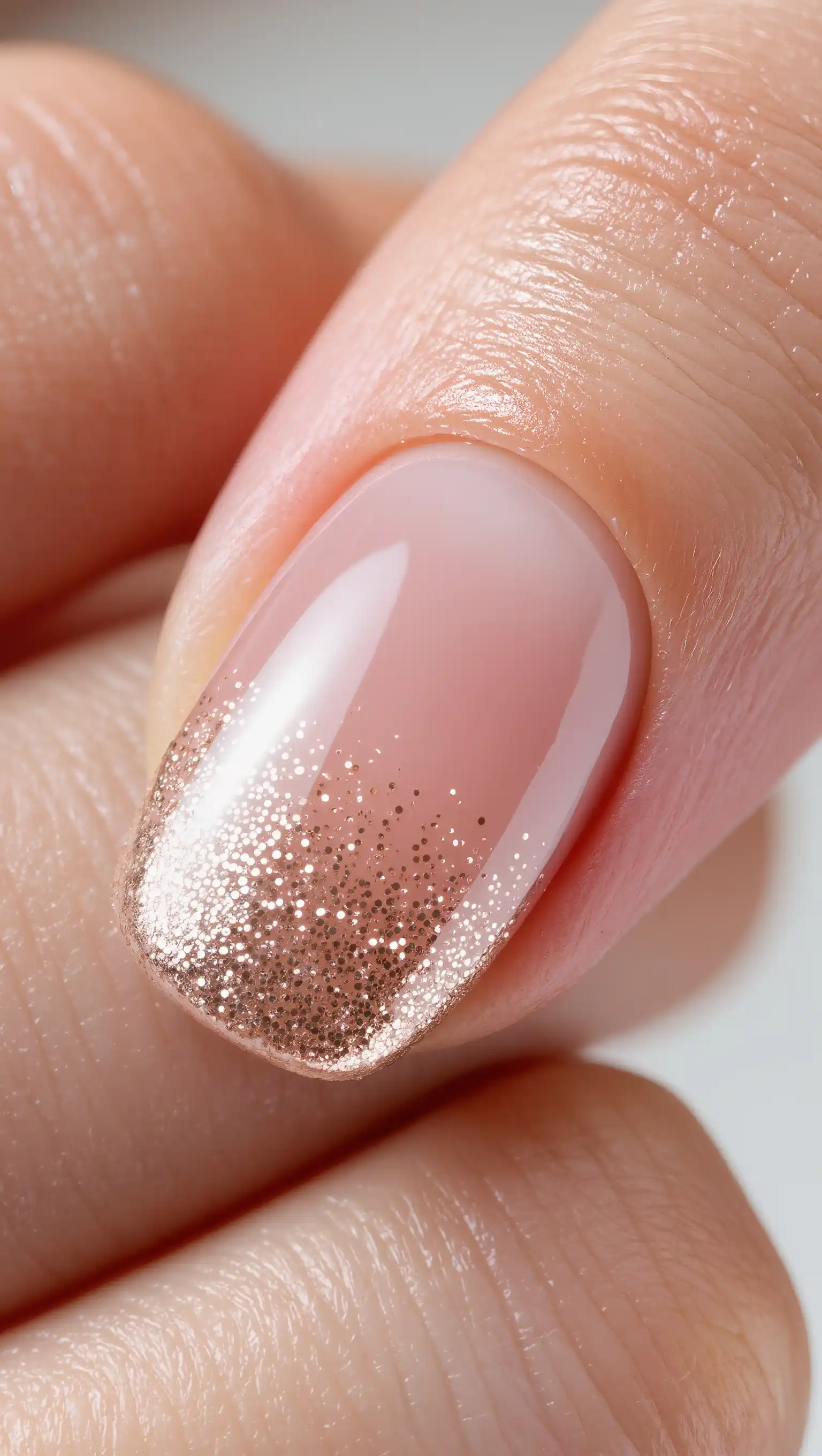 25 Summer Press-On Nail Ideas for 2026: That Instantly Elevate Your Style 14 Champagne Glitter Fade