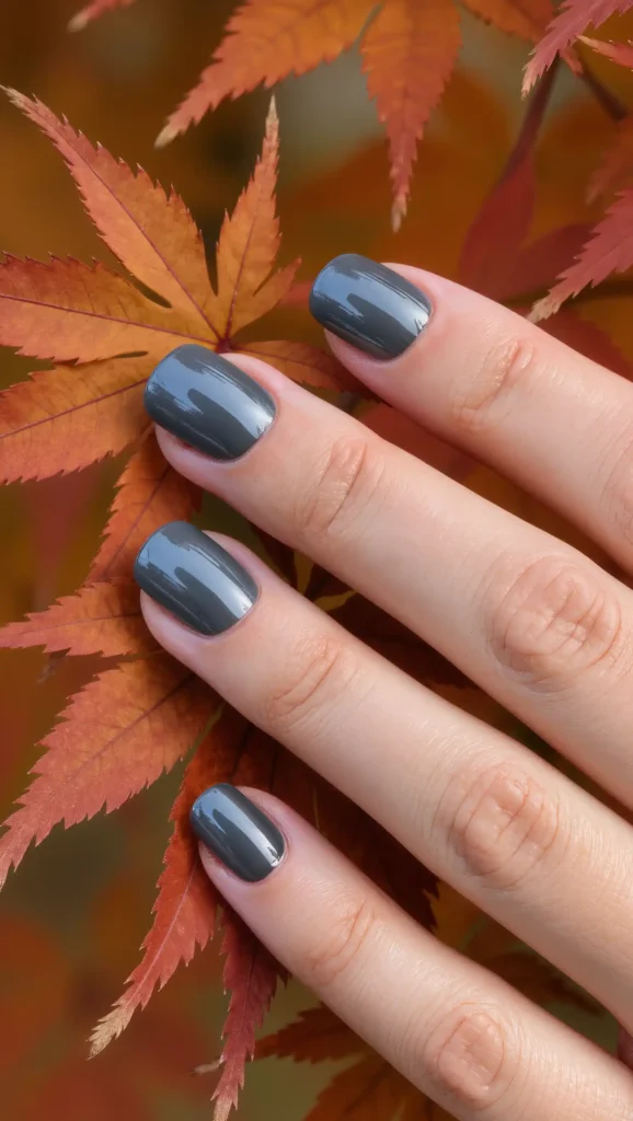 25 Fall Dark Nail Ideas 2026: Moody Manicures That Will Dominate Autumn 7 Charcoal Silk Nails