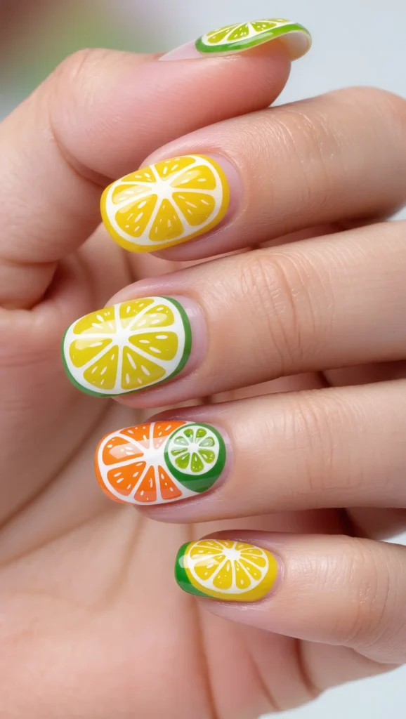 Citrus Fruit Nails