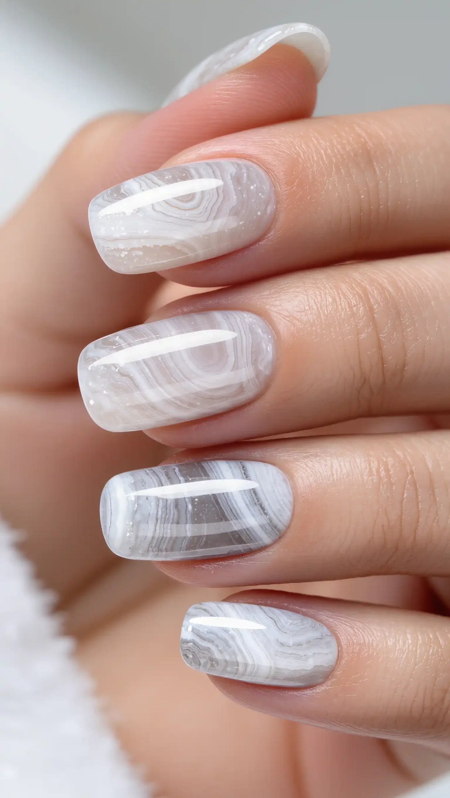 25 Summer Press-On Nail Ideas for 2026: That Instantly Elevate Your Style 16 Cloudy Quartz Nails