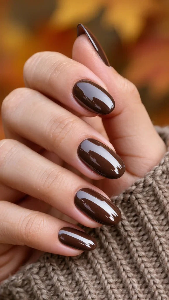 25 Fall Chrome Nail Ideas 2026: Luxe Metallic Manicures That Will Dominate Autumn 12 Cocoa Glazed Nails