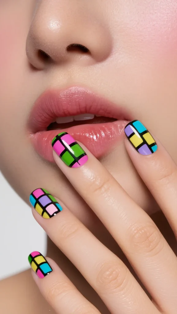 Colorful Checkerboard Design