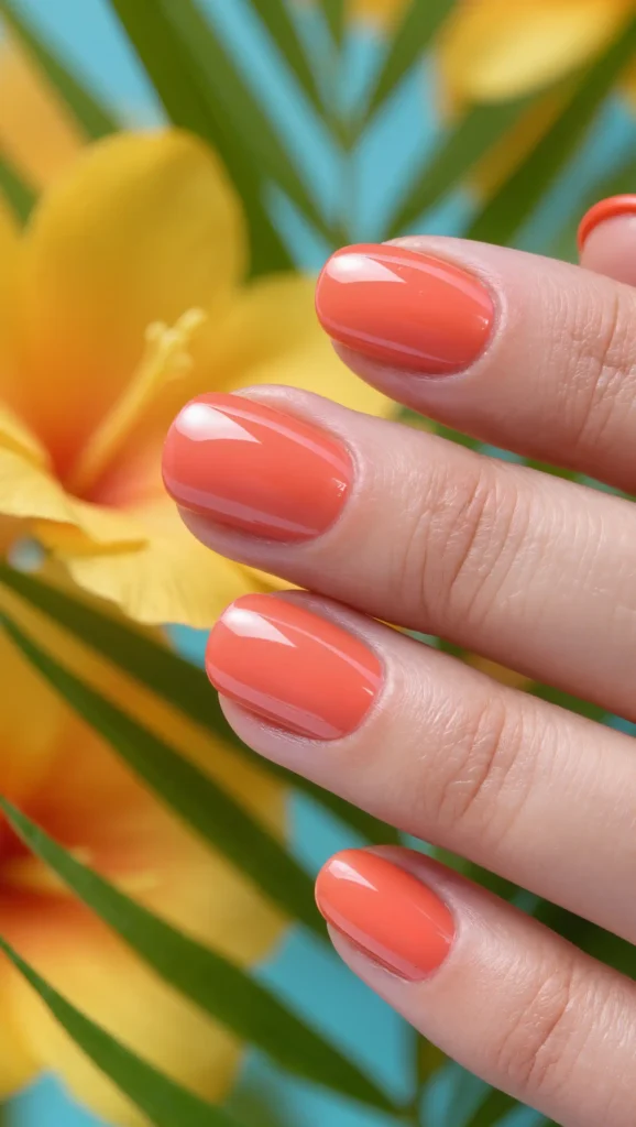 Coral Glow Manicure