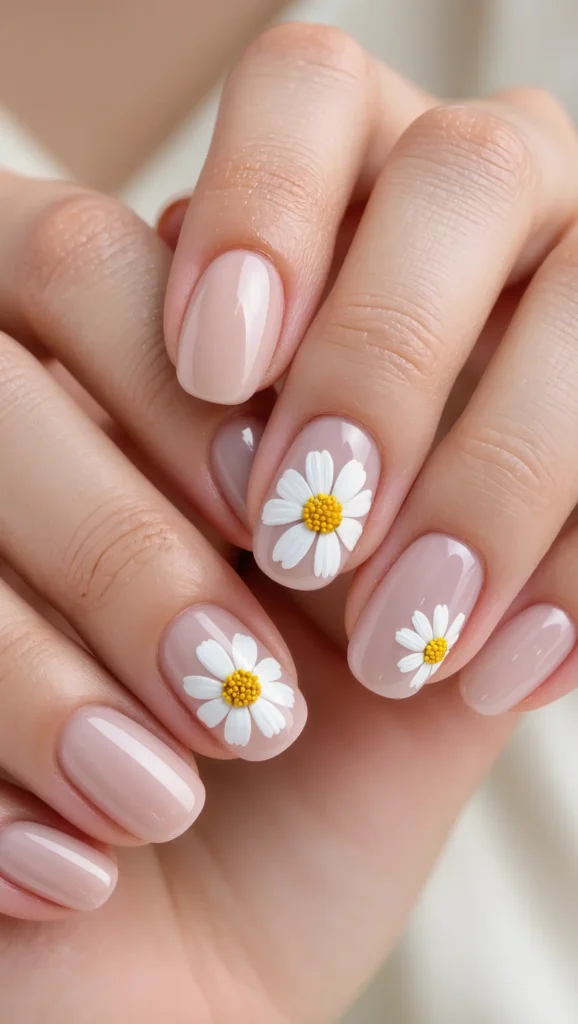 Daisy Nail Art