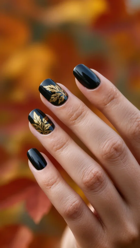 25 Leaf Nail Art Ideas 2026: Nature-Inspired Designs That Are Anything but Basic 21 Dark Botanical Nails