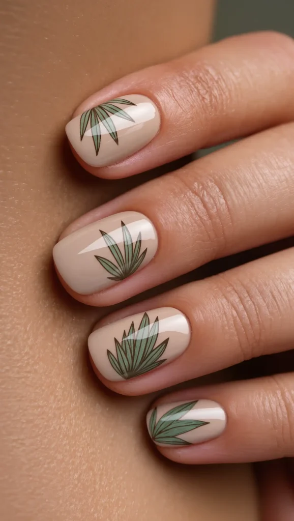 25 Leaf Nail Art Ideas 2026: Nature-Inspired Designs That Are Anything but Basic 25 Desert Leaf Nails