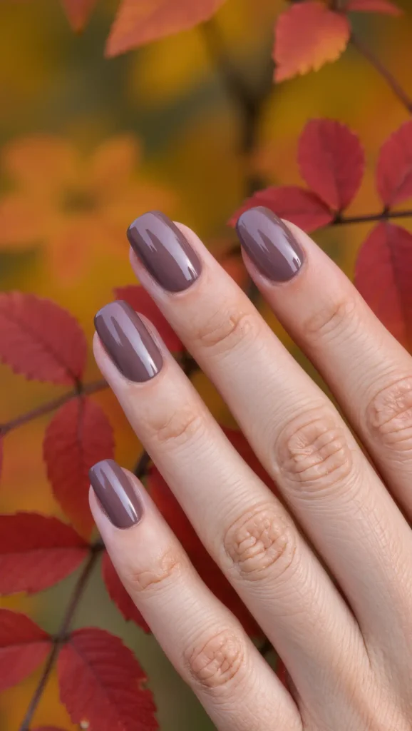24 Fall Matte Nail Ideas 2026: Velvet-Finish Manicures That Scream Cozy Season 10 Dusty Fig Nails