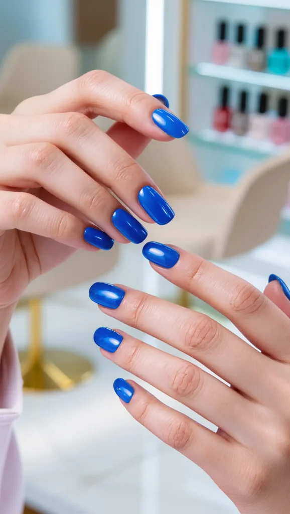 Electric Blue Nails