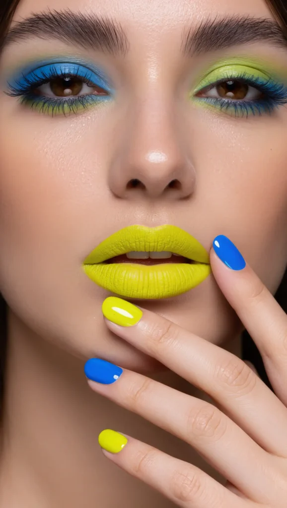 Electric Blue and Neon Yellow Combo