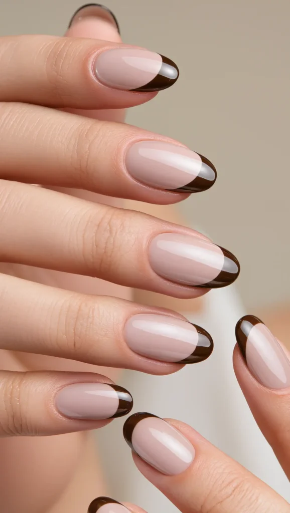 24 Fall Matte Nail Ideas 2026: Velvet-Finish Manicures That Scream Cozy Season 20 Espresso Crescent Nails
