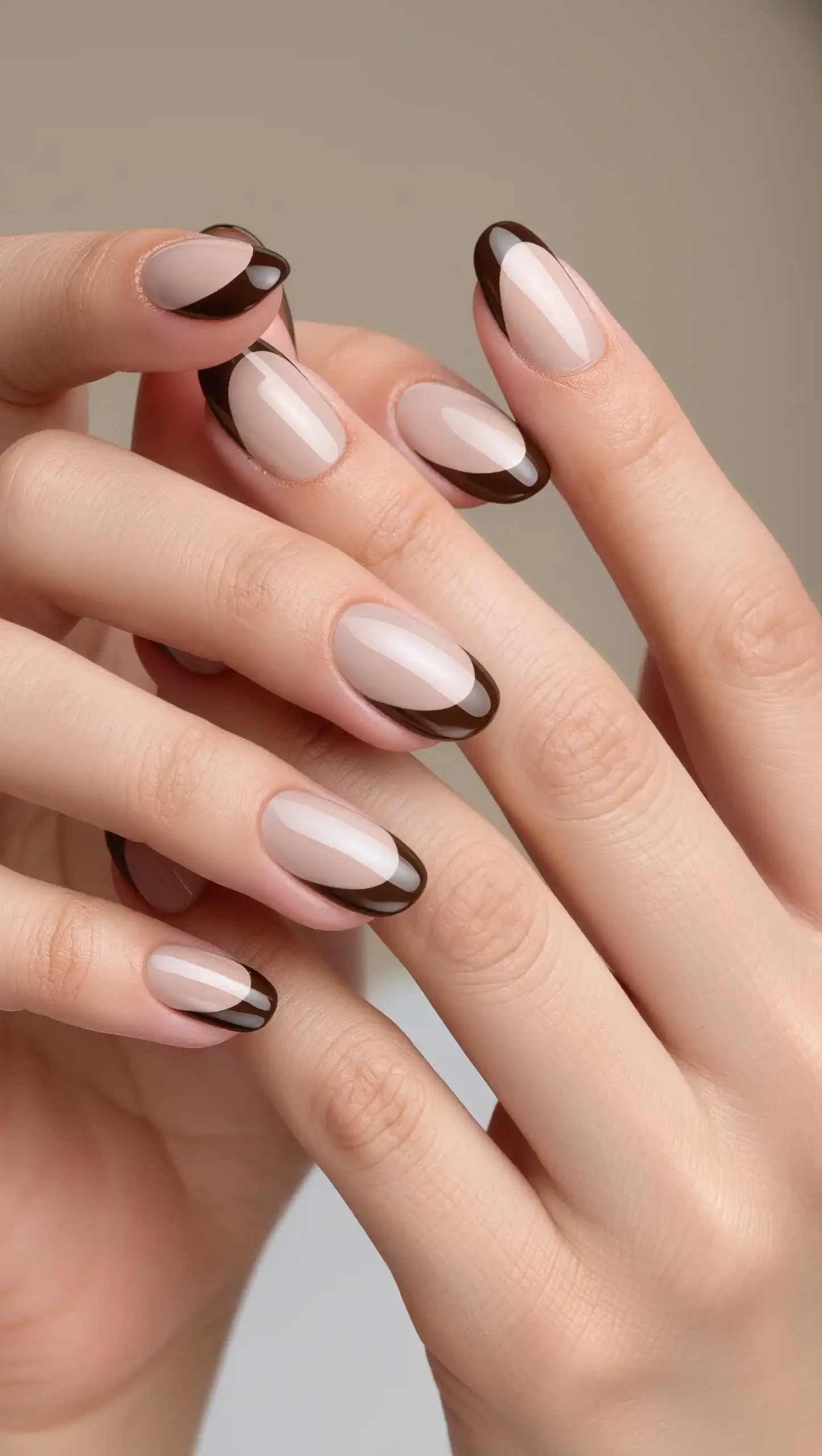 Espresso Crescent Nails