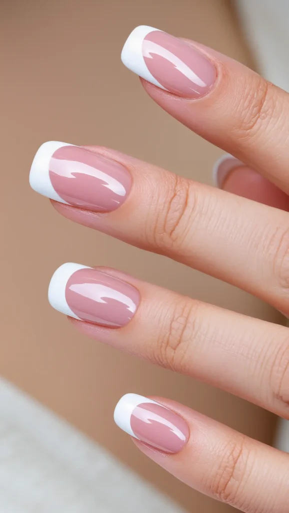Glossy French Tips