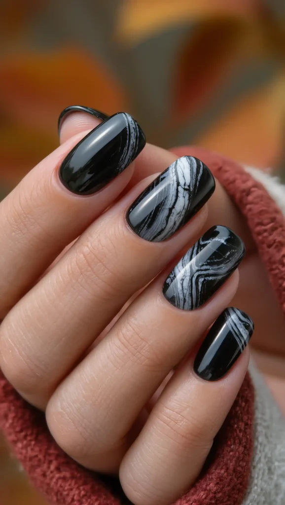 25 Fall Dark Nail Ideas 2026: Moody Manicures That Will Dominate Autumn 16 Ink Stone Nails