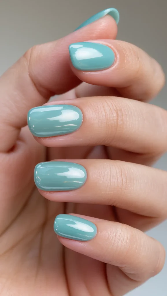 Jelly Blue Nails