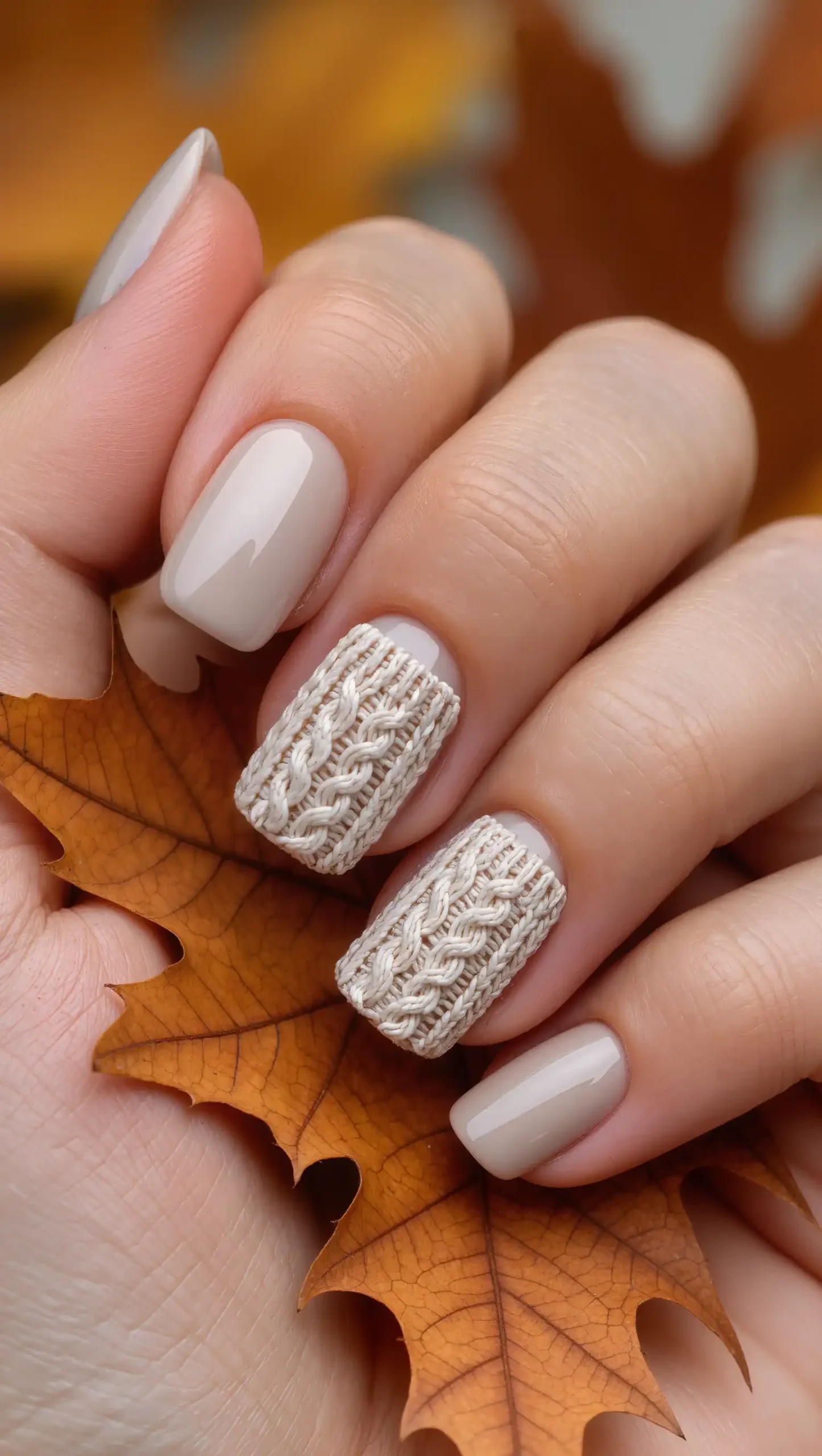 Knit Sweater Texture Nails